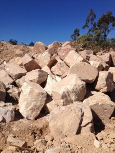 Sandstone Random Boulders Hammered