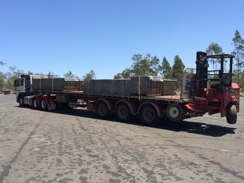 Brisbane Rock Sales Flatbed Truck Forklift Back