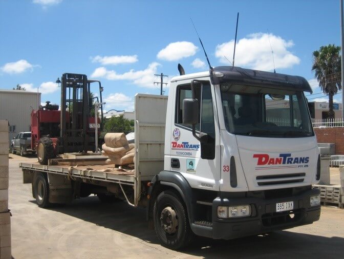 Brisbane Rock Sales Flatbed Truck Forklift